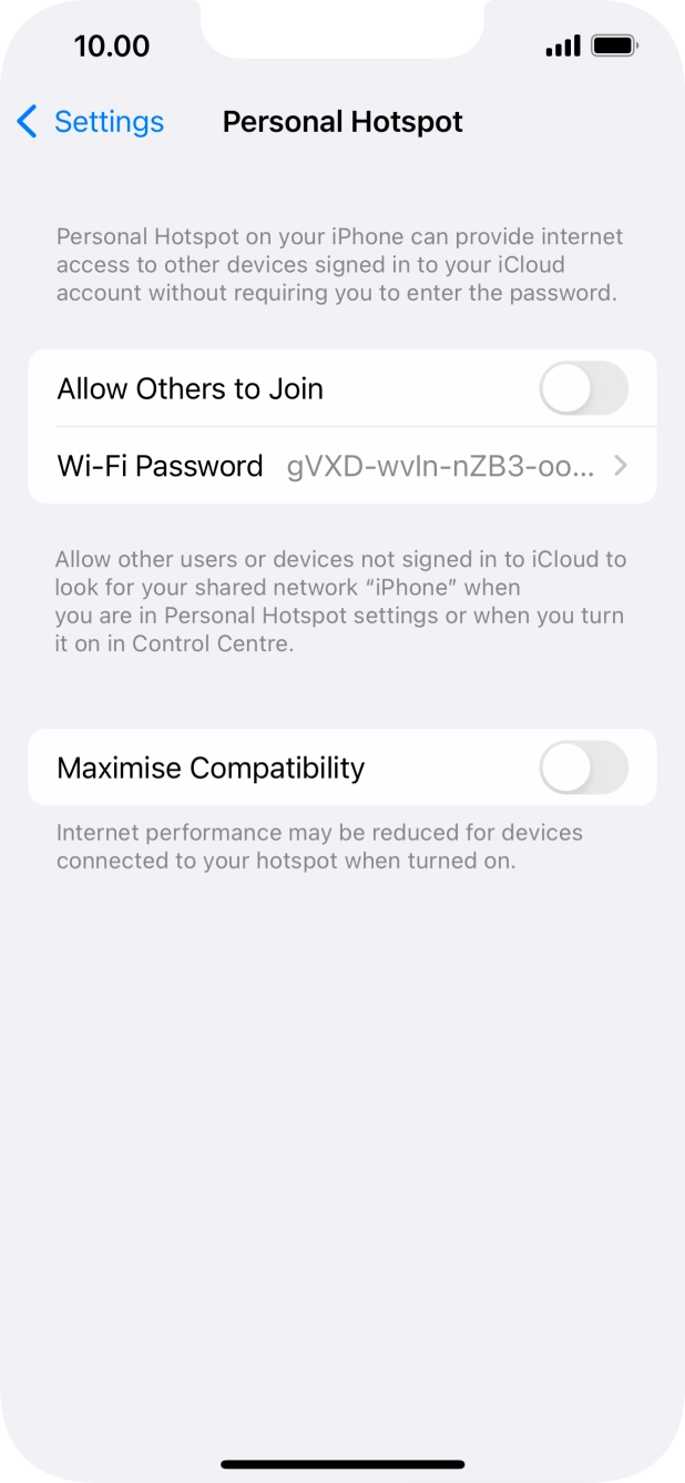 Press Wi-Fi Password and key in the required password. Press Wi-Fi Password and key in the required password.