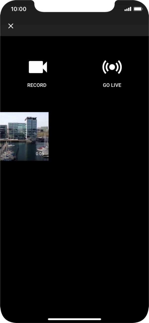 Press the required video clip. Press the required video clip.