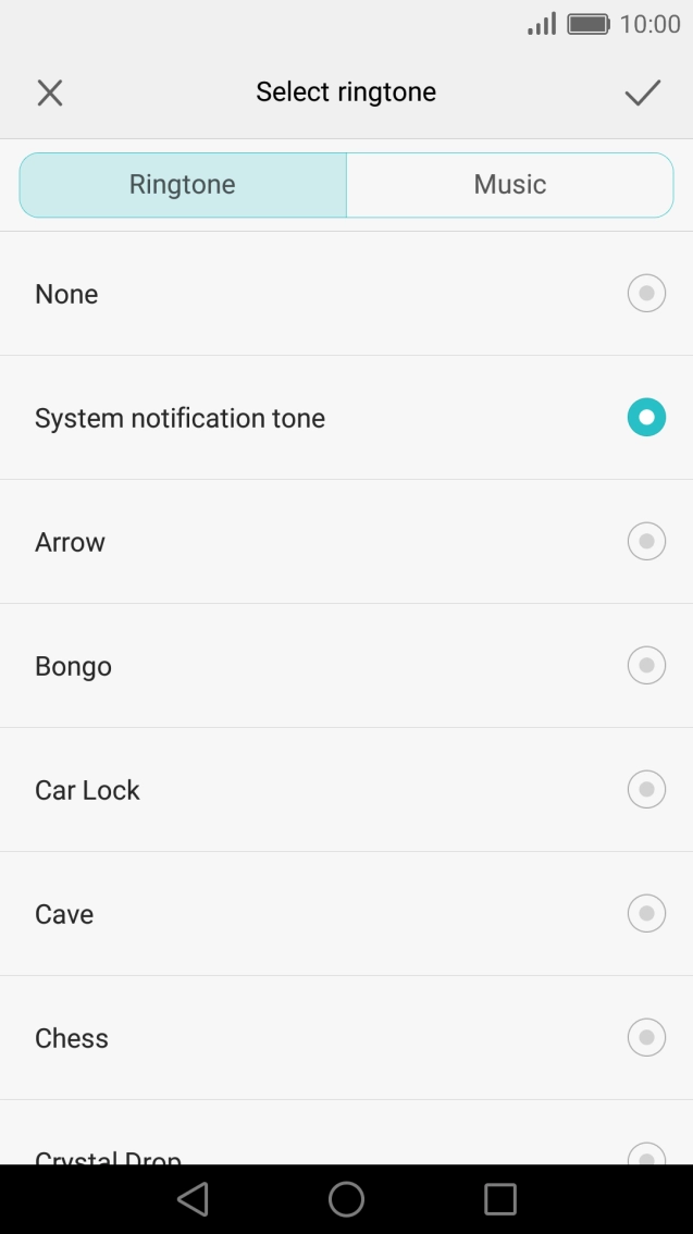 Press the different message tones to hear them.