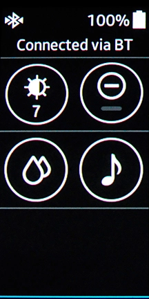 Press the suppression of calls and notifications icon to turn the function on or off.