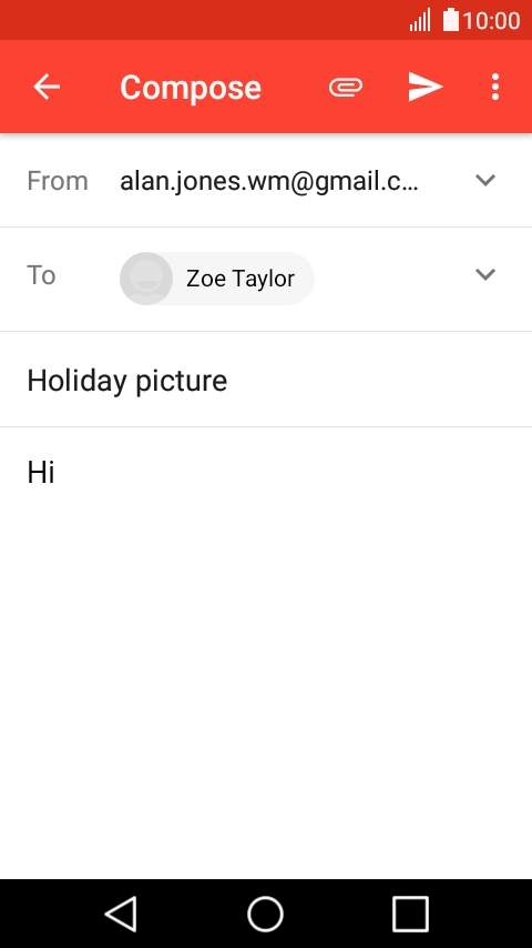 Write the required text and press the send icon.
