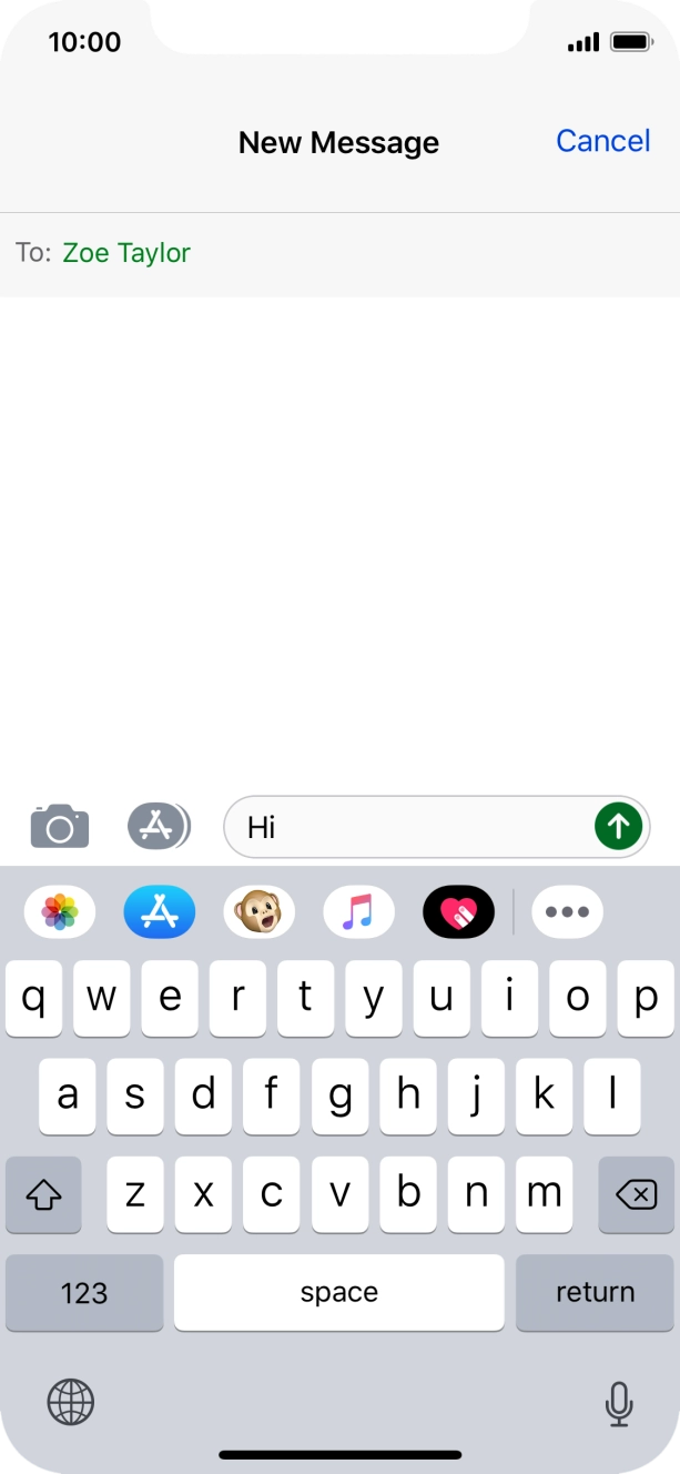 Press the picture icon. Press the picture icon.