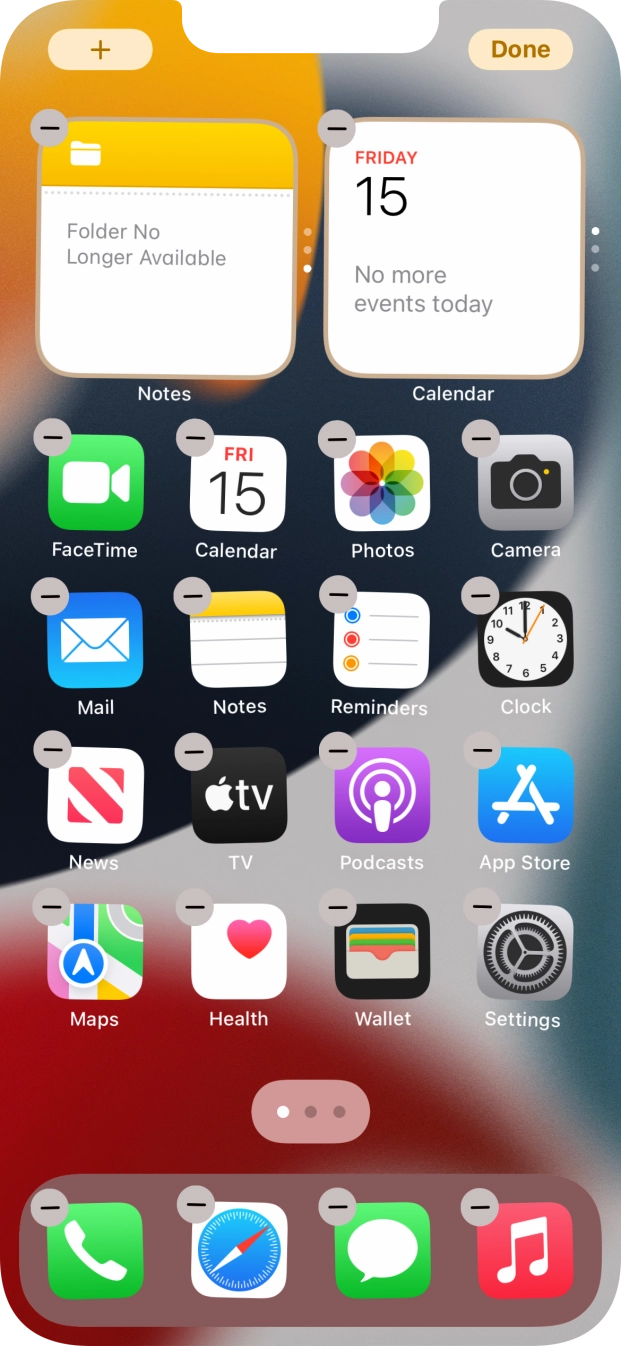 Press the home screen icon. Press the home screen icon.