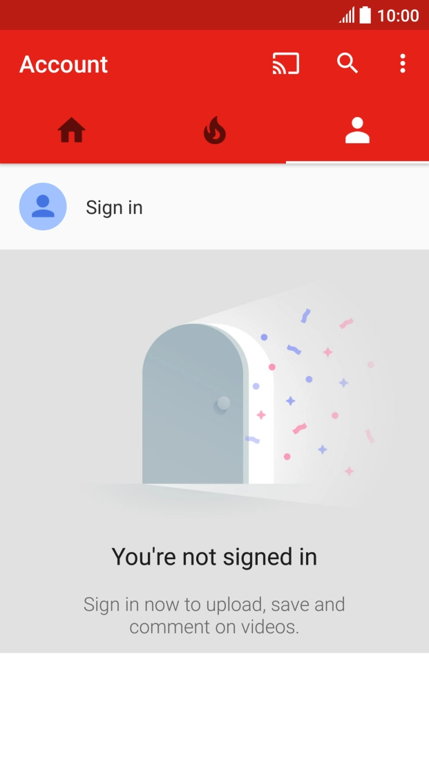 Press Sign in.
