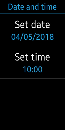 Press Set date.