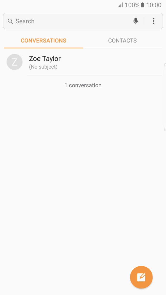 Press the new message icon. Press the new message icon.