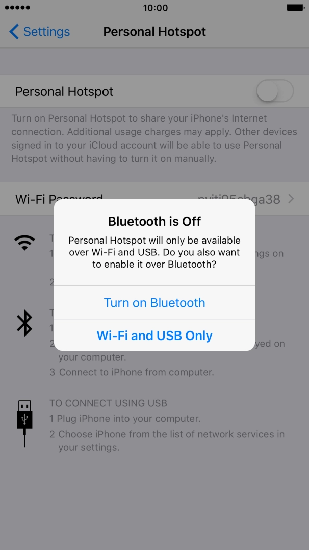 Press WiFi and USB Only. An internet connection from your computer via your phone is automatically established. Press WiFi and USB Only. An internet connection from your computer via your phone is automatically established.