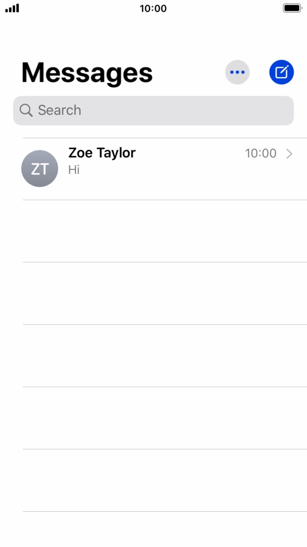 Press the new message icon. Press the new message icon.