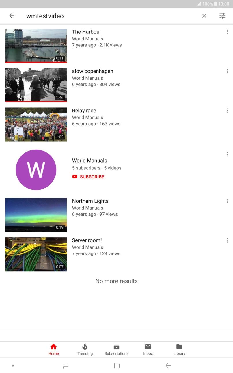 Press the required video clip. Press the required video clip.