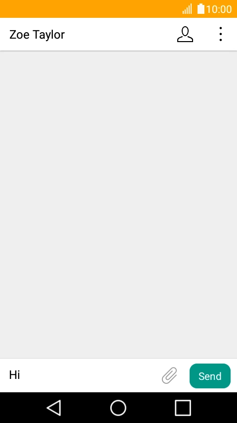 Press the attachment icon. Press the attachment icon.