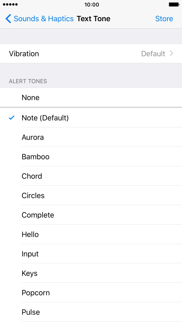 Press the different message tones to hear them.