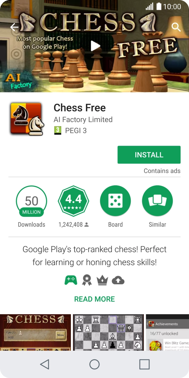 Press INSTALL and follow the instructions on the screen to install the app. Press INSTALL and follow the instructions on the screen to install the app.