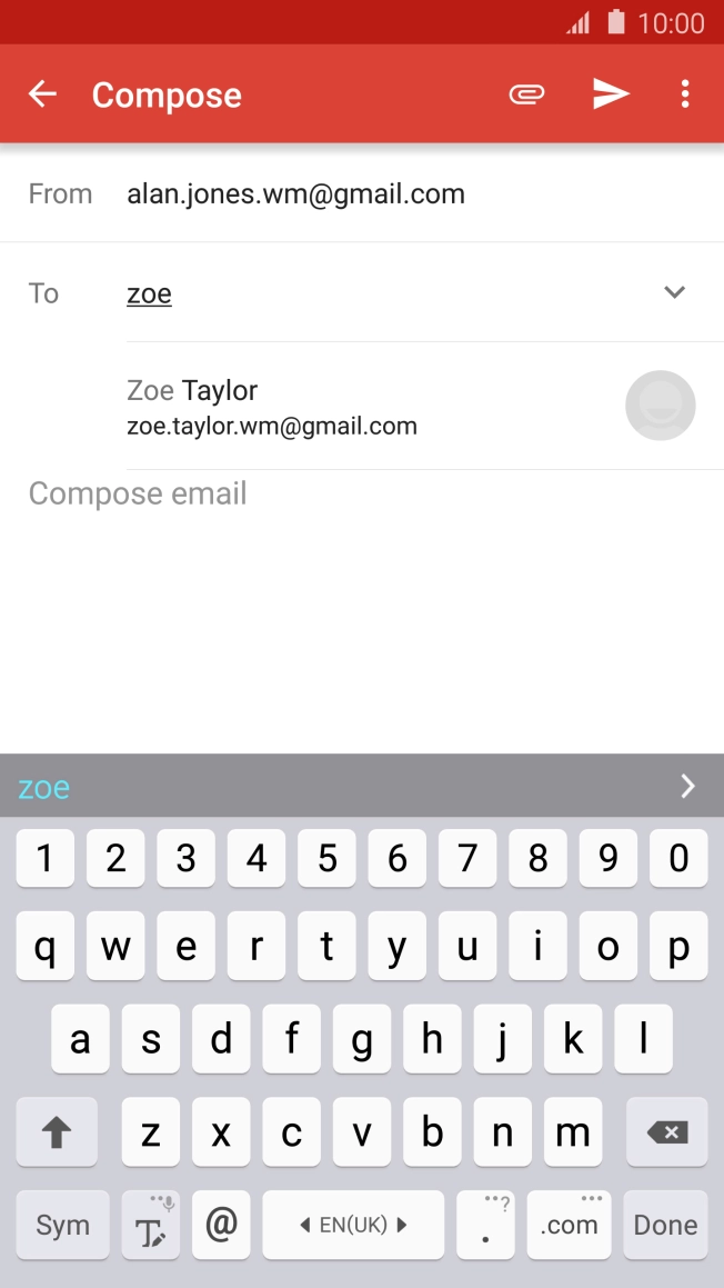 Press the required contact.