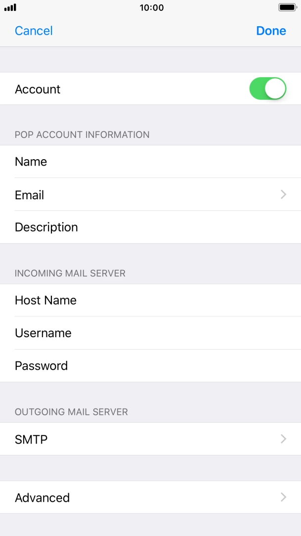 Press SMTP. Press SMTP.