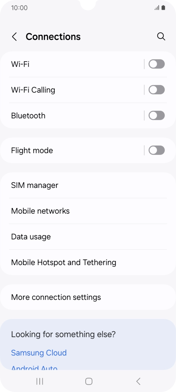 Press Data usage.