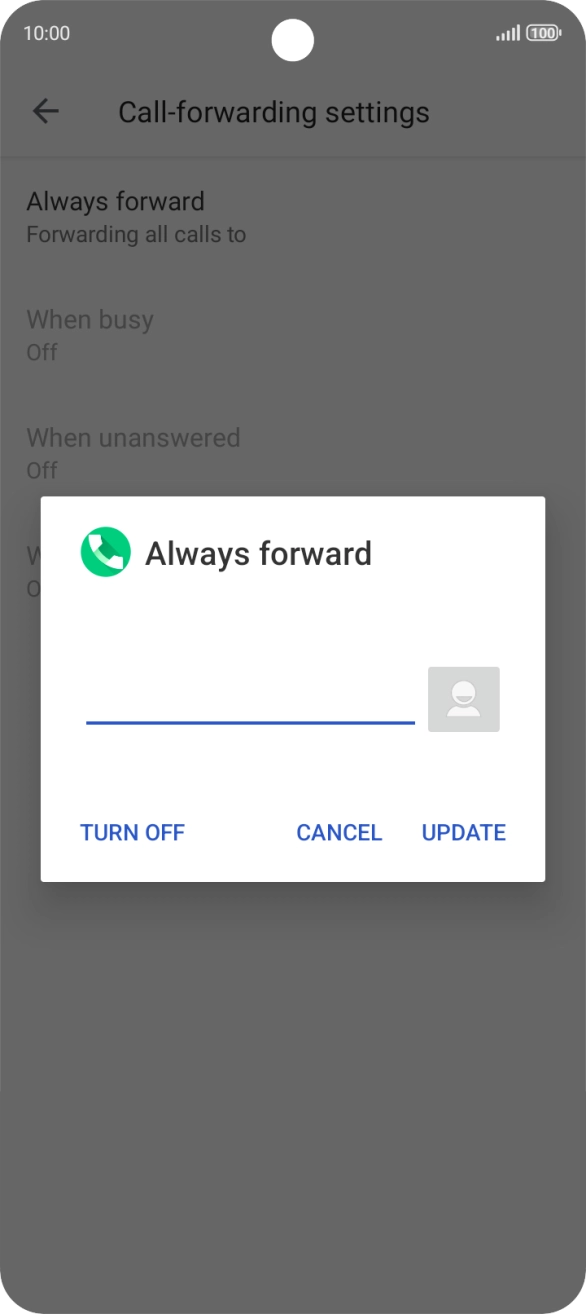 Press TURN OFF.