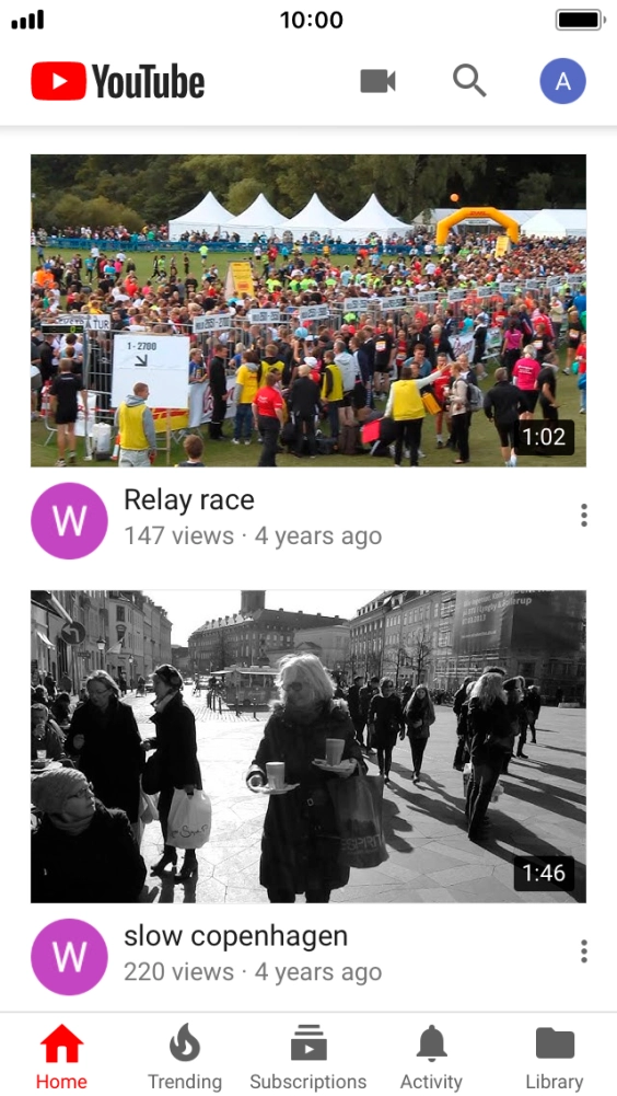 Press the search icon. Press the search icon.