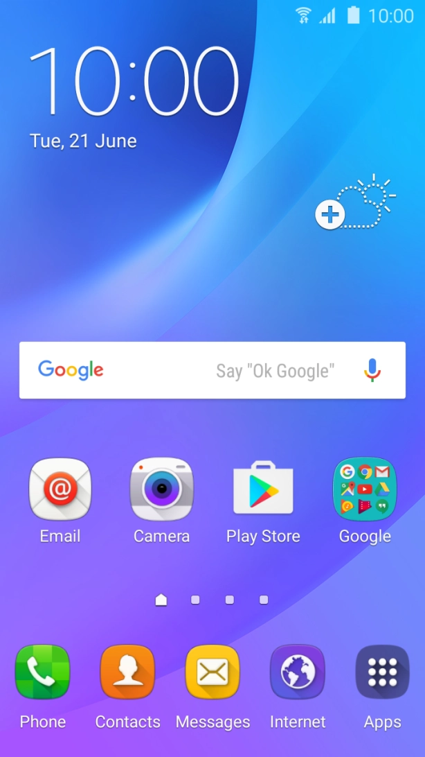 The Wi-Fi icon shows that your phone is connected to a Wi-Fi network.