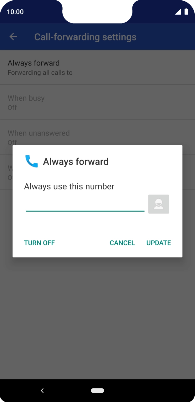 Press TURN OFF.