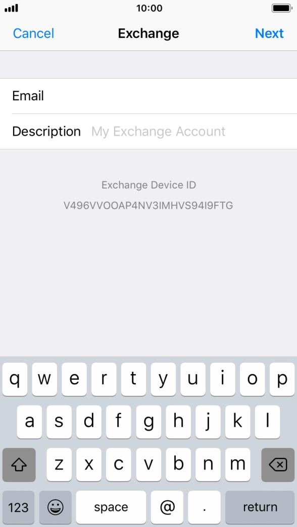 Press Description and key in the required name. Press Description and key in the required name.