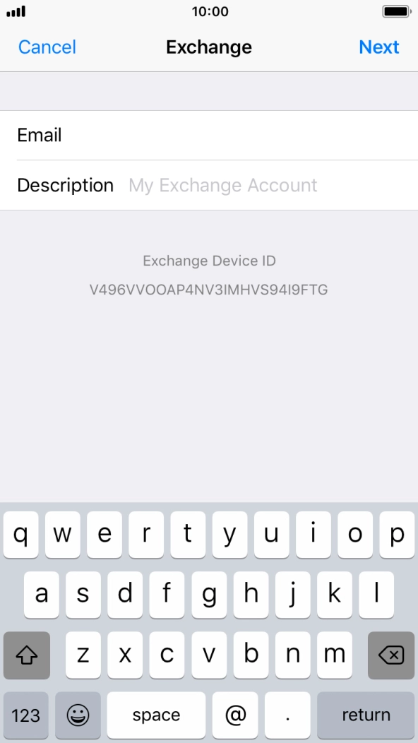 Press Description and key in the required name. Press Description and key in the required name.