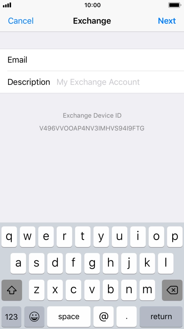 Press Description and key in the required name. Press Description and key in the required name.