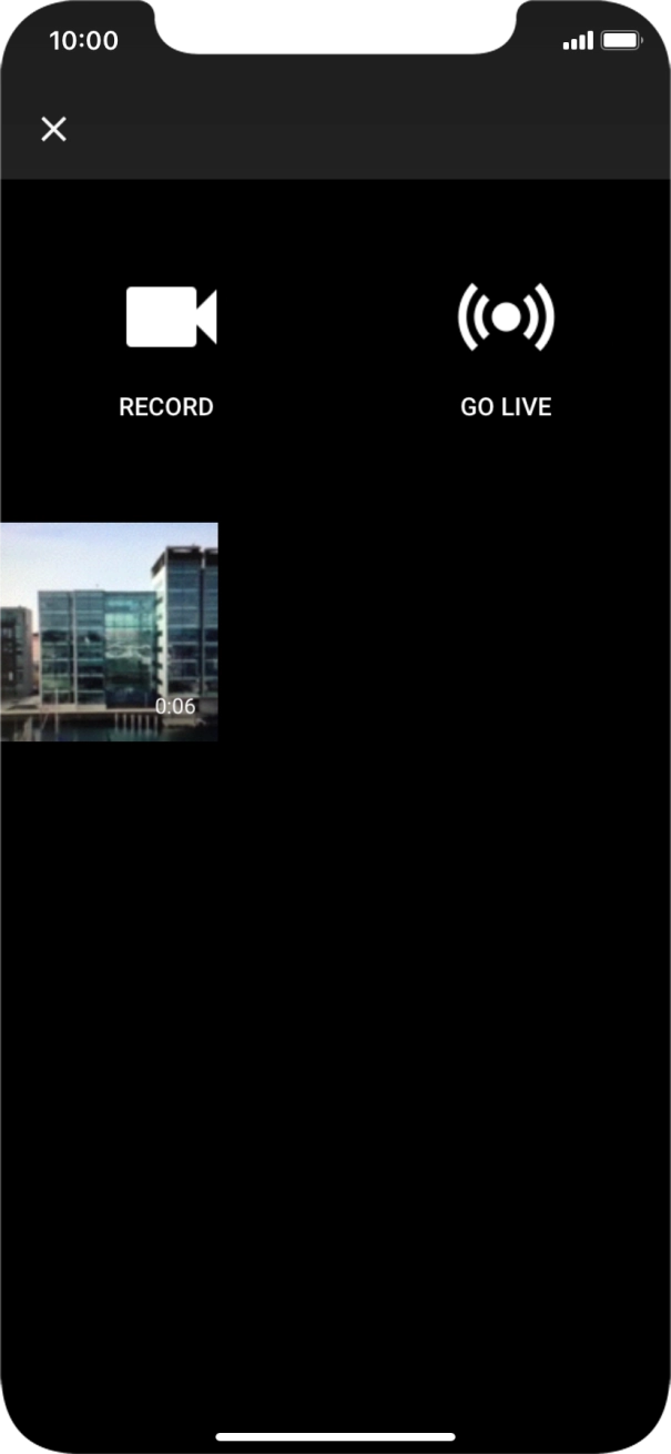 Press the required video clip. Press the required video clip.