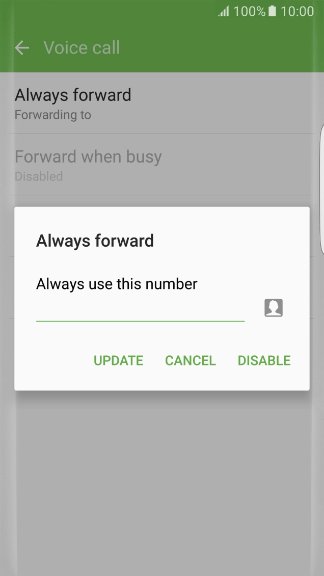 Press DISABLE.