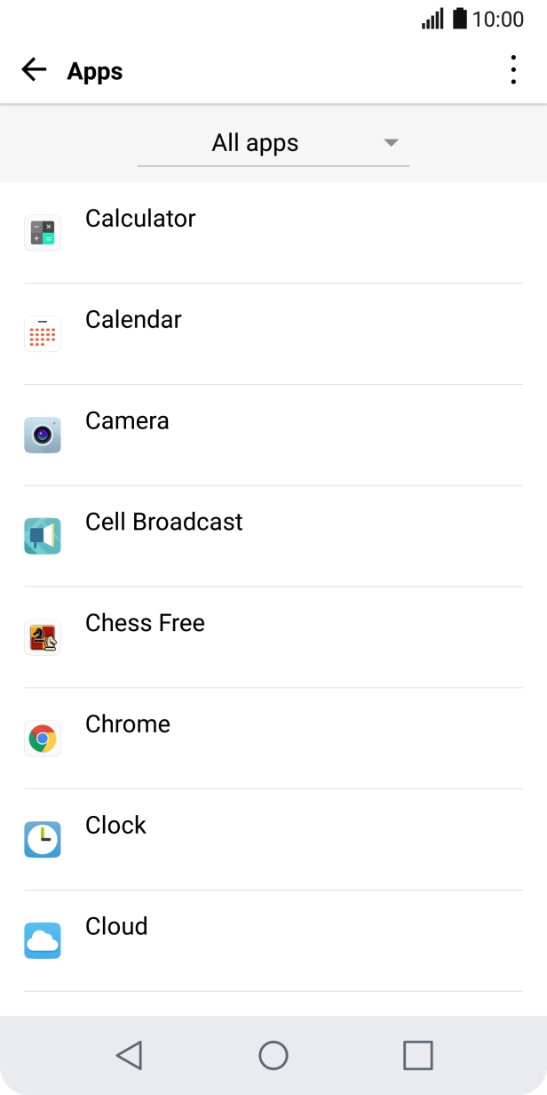 Press the required app.