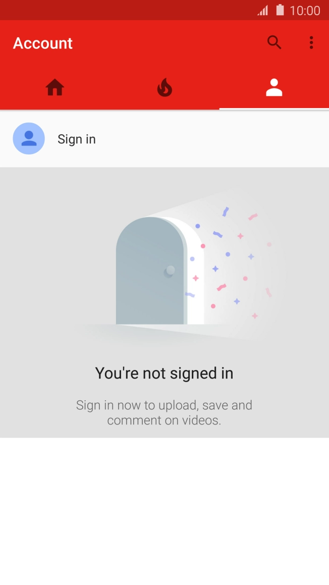 Press Sign in.