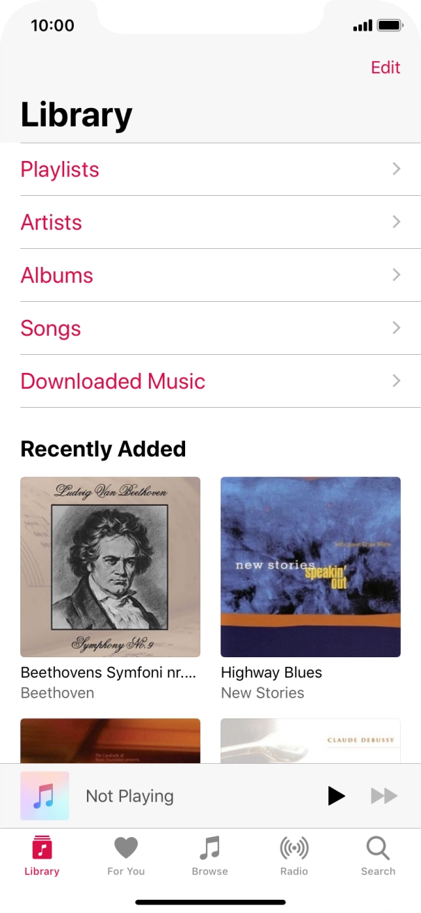 Press Playlists.
