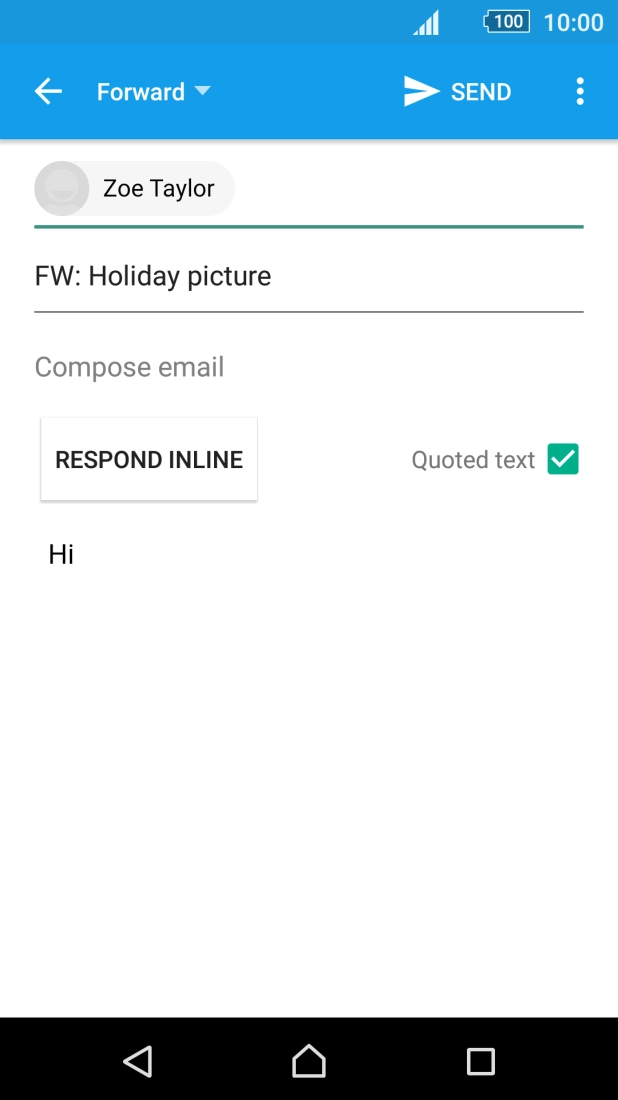 Press SEND.