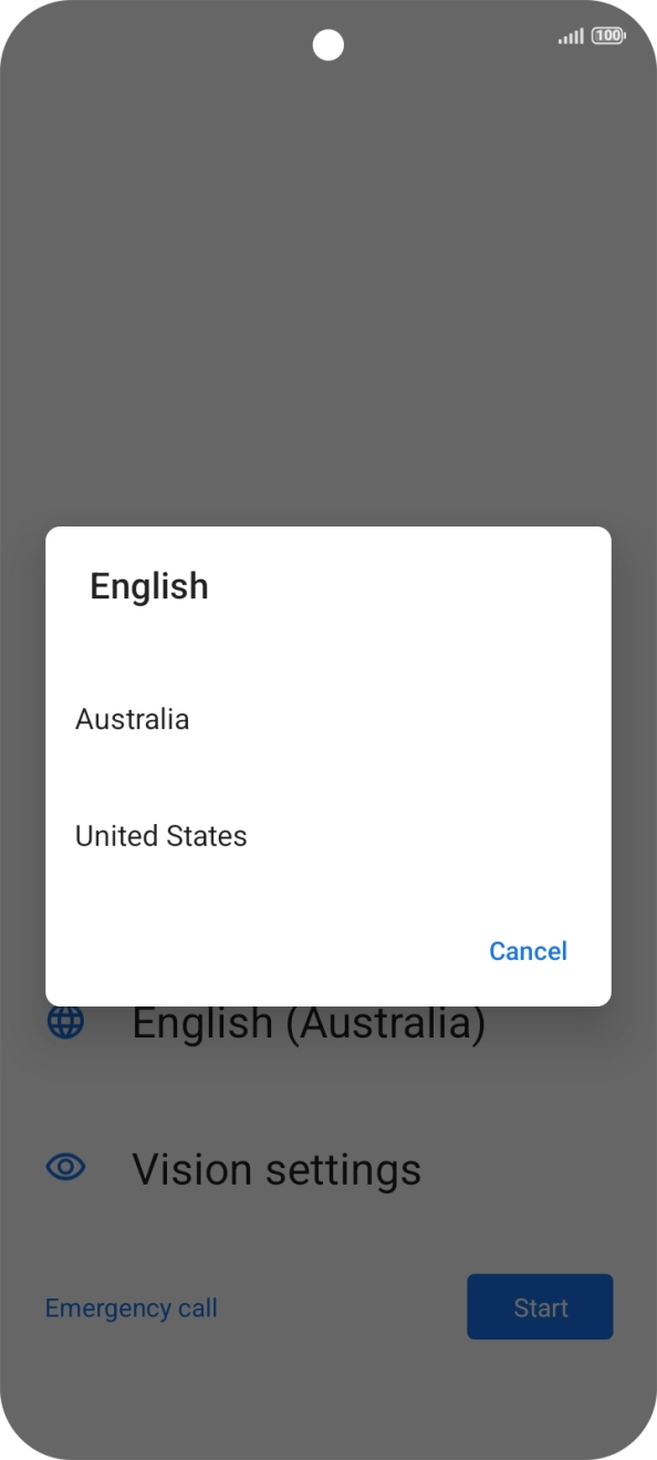Press the required region. Press the required region.