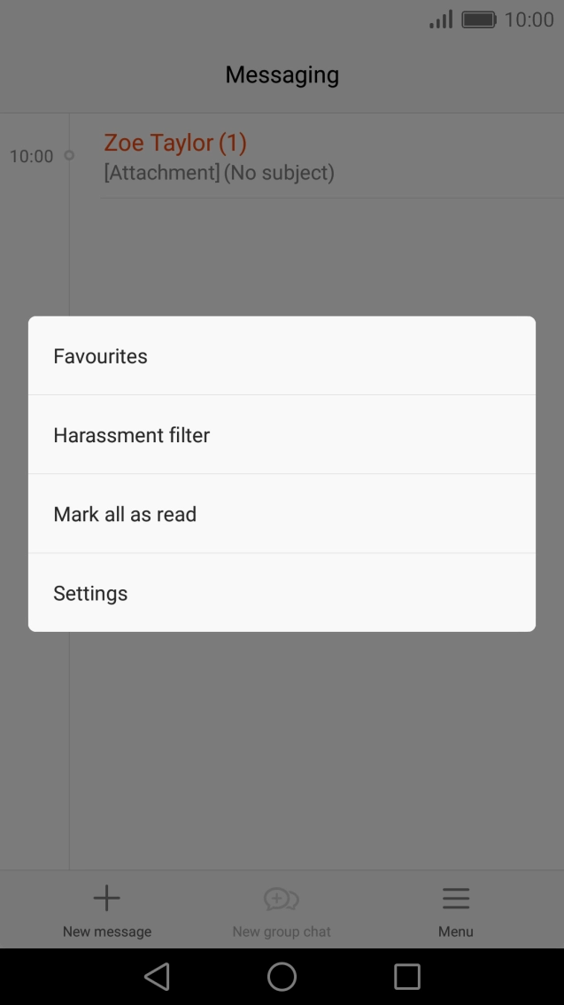 Press Settings.