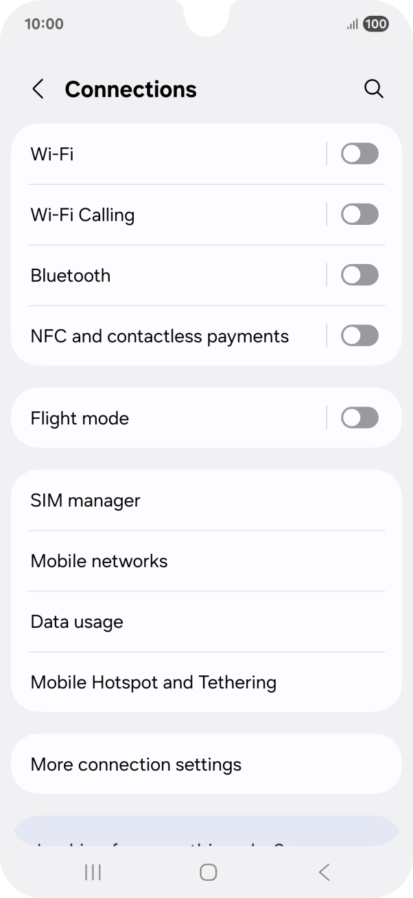 Press Mobile networks.