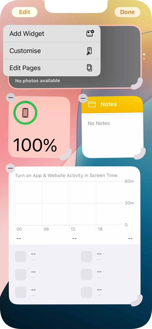Press Add Widget.