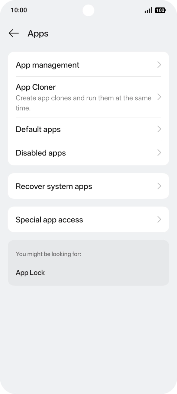 Press App management. Press App management.