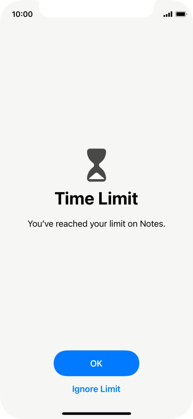 Press Ignore Limit.