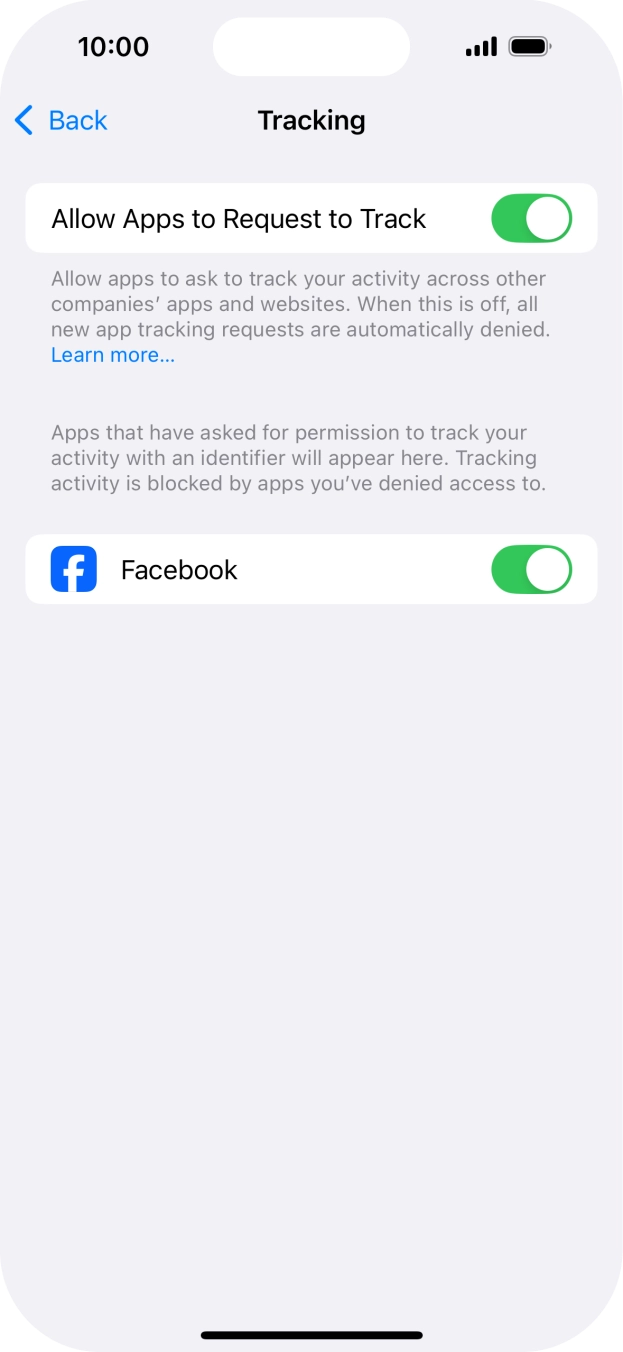 Press the indicator next to 