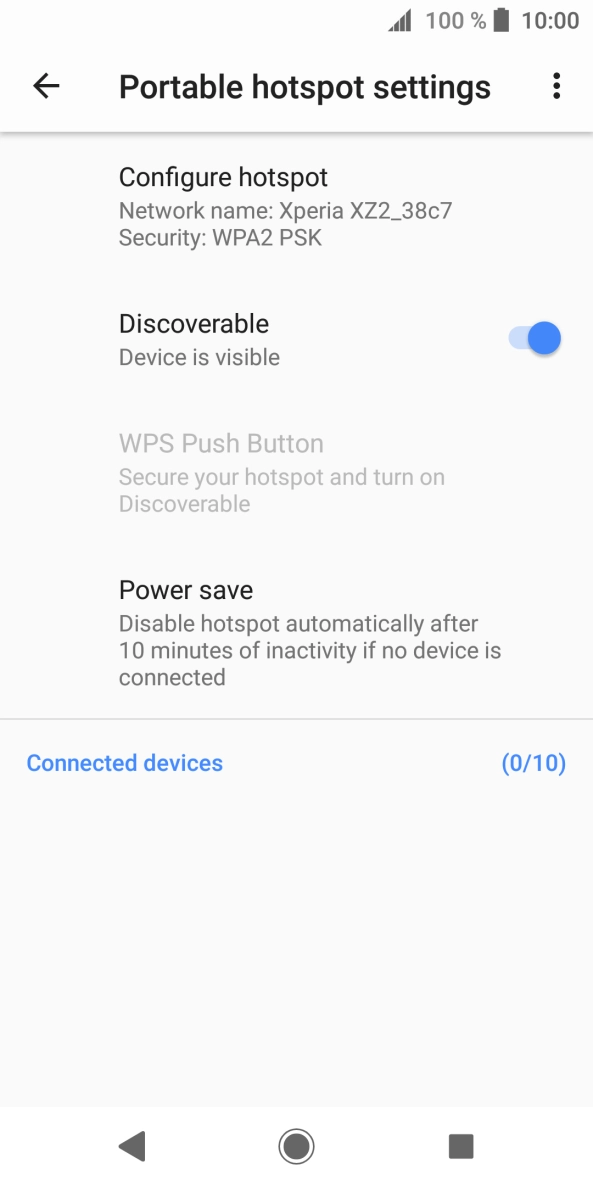 Press Configure hotspot. Press Configure hotspot.