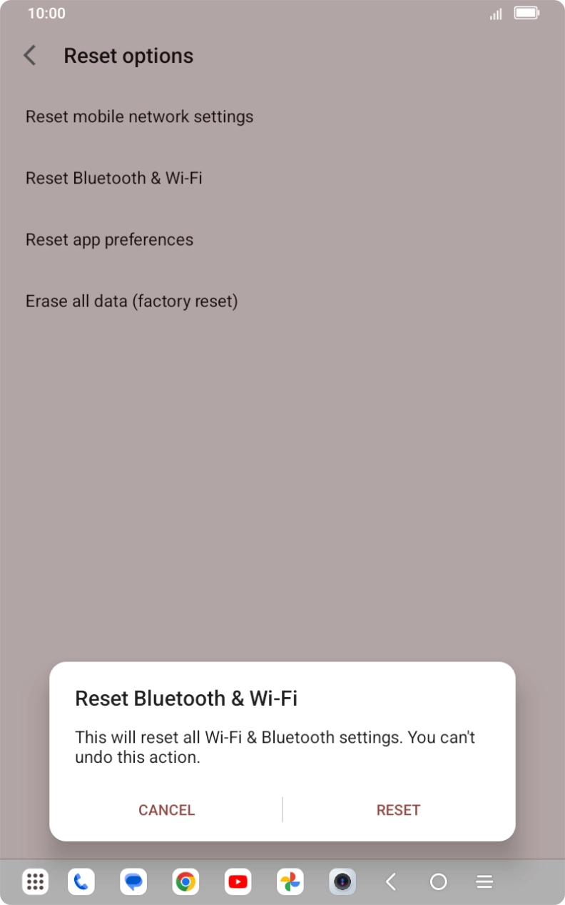 Press RESET. Press RESET.