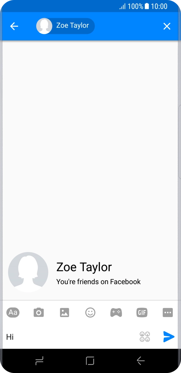 Write the required message and press the send icon.