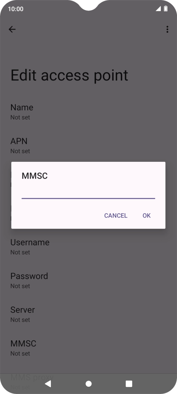 Key in http://mmsc.telstra.com:8002 and press OK. Key in http://mmsc.telstra.com:8002 and press OK.