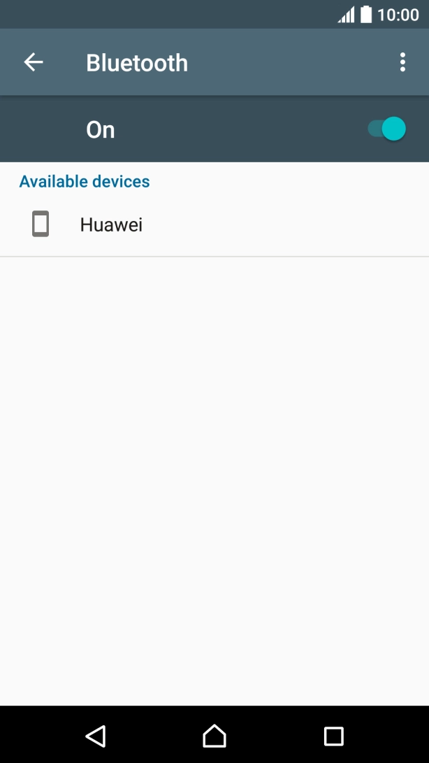 Press the required Bluetooth device and follow the instructions on the screen to pair the device with your phone.