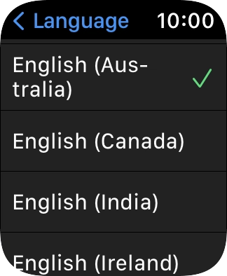 Press the required language. Press the required language.