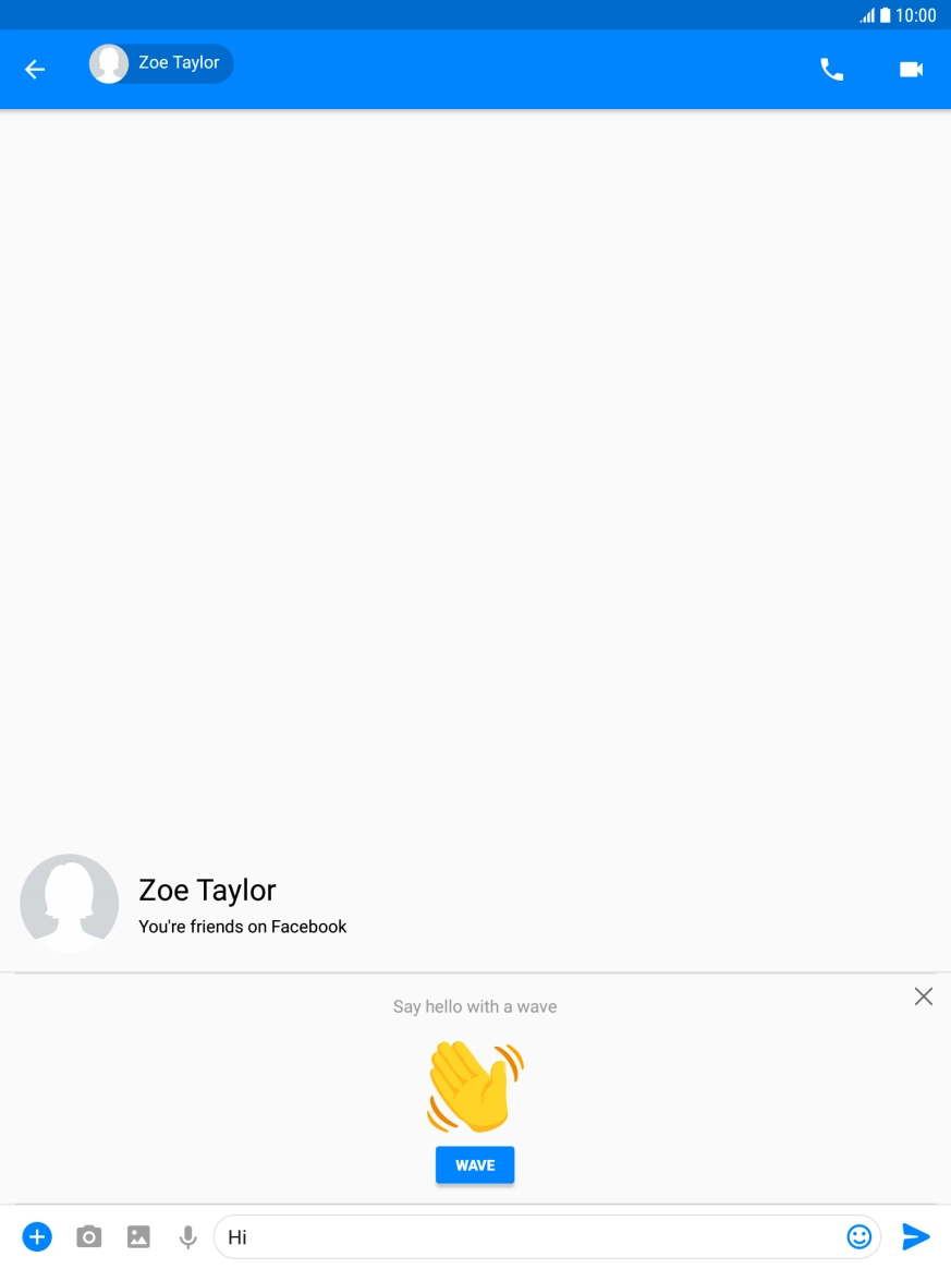 Write the required message and press the send icon. Write the required message and press the send icon.