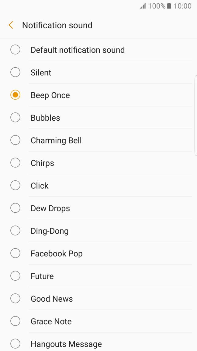 Once you've found a message tone you like, press the Return key.