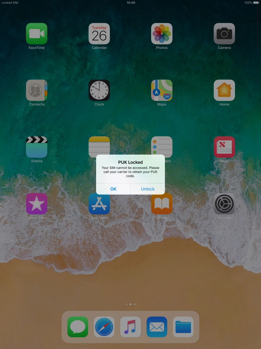 Press Unlock. Press Unlock.