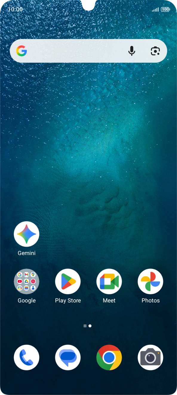 Slide your finger downwards starting from the top right side of the screen.