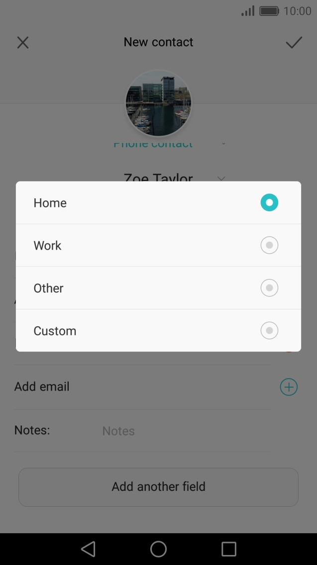 Press the required email type. Press the required email type.